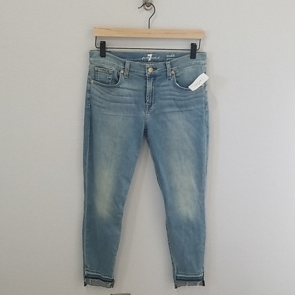 7FAM Ankle Gwenevere Lightwash Jeans Sz 30 NWT